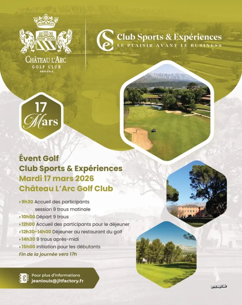 Affiche : Réalisé · Golf · Château L’Arc · mars 2026